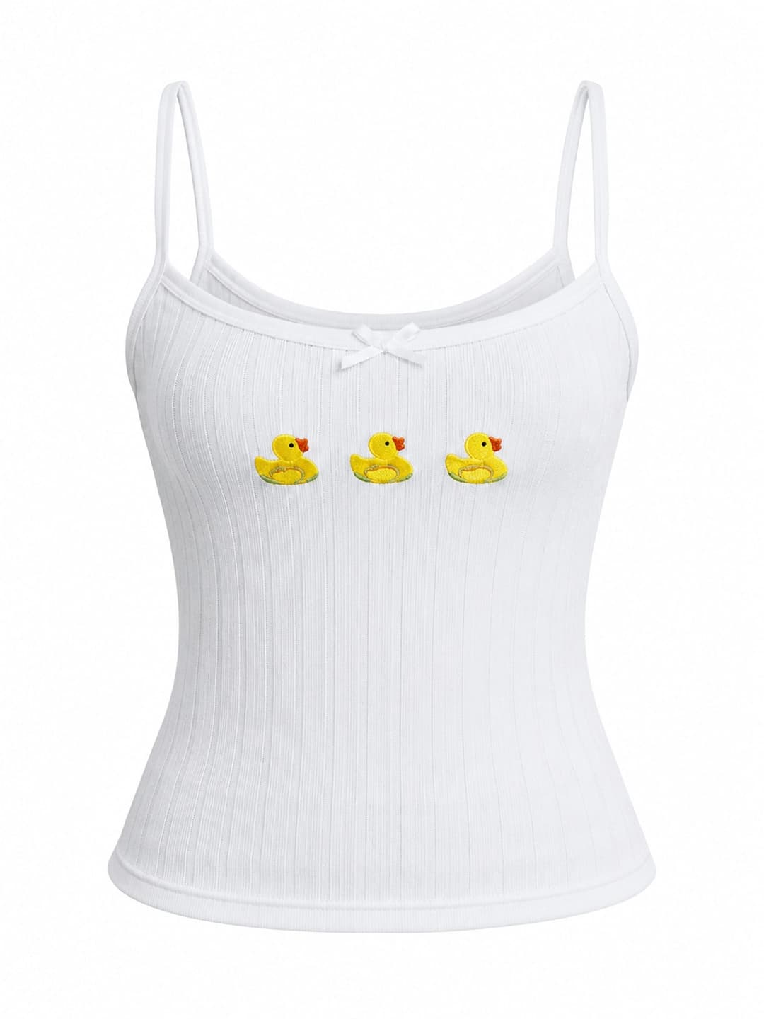 Embroidered Cami Top, White, Ladies Collection apparel by Haram Textile