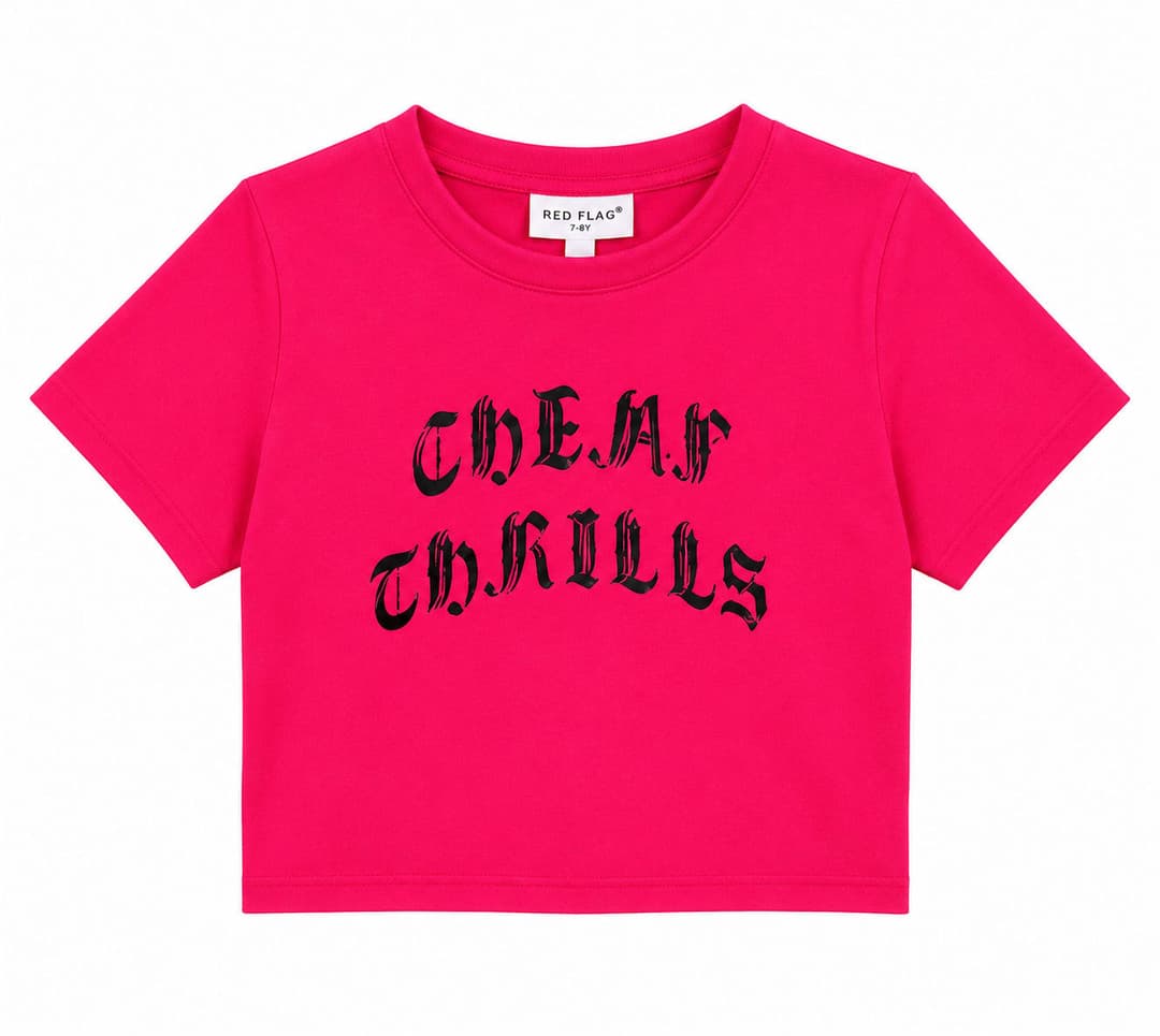 Graphic Crop Top, Pink, Ladies Collection apparel by Haram Textile